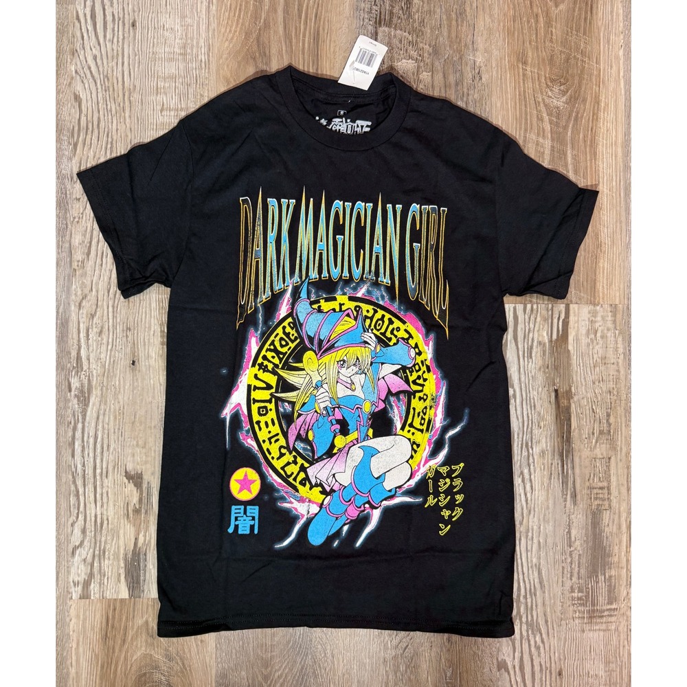 Yu-Gi-Oh Dark Magician Girl Graphic Tee Black Anime Shirt Small Y7AS2106GS